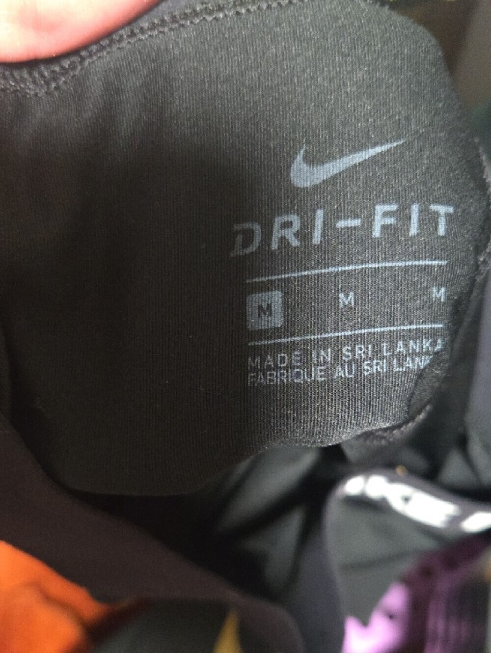 Nike Black Leggings with Gold Swoosh and NIKE PRO Waistband - Picture 7 of 7